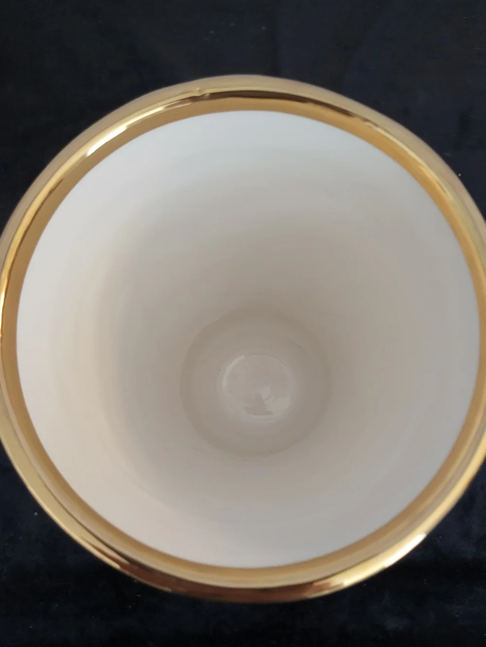 Numbered Ornate White and Gold Porcelain Urn Vase with Multicolor Relief